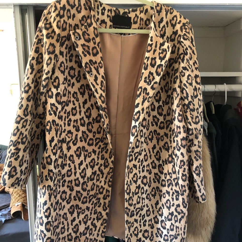 Banana Republic Cheetah Print Coat